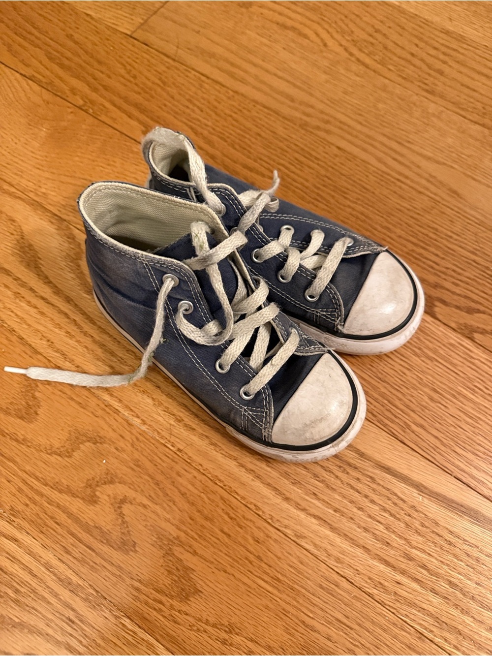 Kids Navy High-Top Canvas Sneakers - Converse